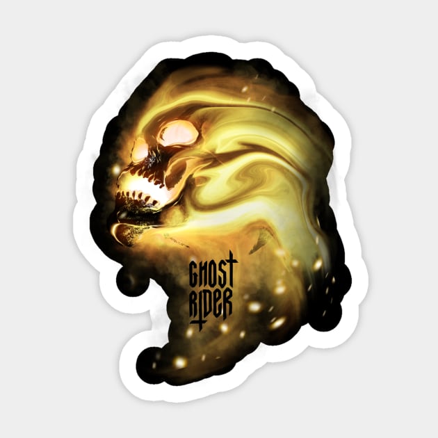 Ghost Rider/ scull in a fire! Sticker by Kotolevskiy